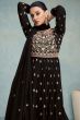 Black Georgette Palazzo Suit