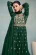 Green Georgette Palazzo Suit