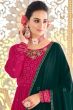 Rani Pink Sharara Style Georgette Salwar Suit