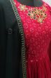 Rani Pink Sharara Style Georgette Salwar Suit