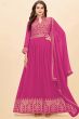 Light Pink Georgette Anarkali Style Suit