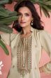 Beige Silk Party Wear Salwar Kameez