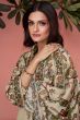 Beige Silk Party Wear Salwar Kameez