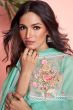 Pastel Green Silk Party Wear Salwar Kameez