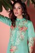 Pastel Green Silk Party Wear Salwar Kameez