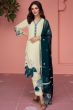 Off White Silk Party Wear Salwar Kameez
