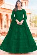 Green Embroidered Net Anarkali Suit