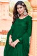 Green Embroidered Net Anarkali Suit