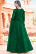 Green Embroidered Net Anarkali Suit