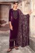 Purple Velvet Suit Set