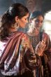Dark Brown Embroidered Velvet Suit Set