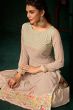 Dusty Peach Georgette Embroidered Palazzo Suit