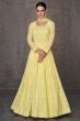 Yellow Georgette Embroidered Anarkali Suit