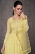 Yellow Georgette Embroidered Anarkali Suit